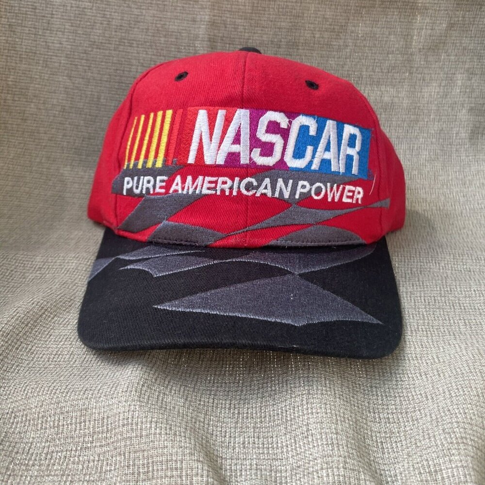 Vintage NASCAR Pure American Power Red SnapBack Hat